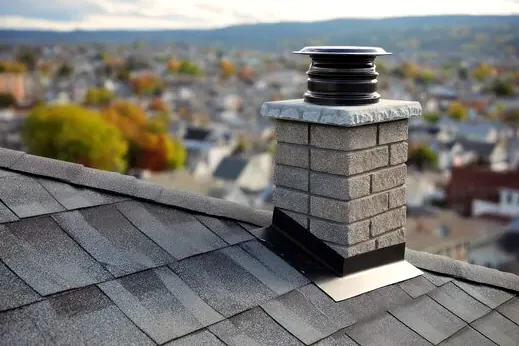 Matched stone chimney